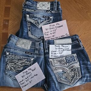 Rock Revival Blue Embellished Jeans